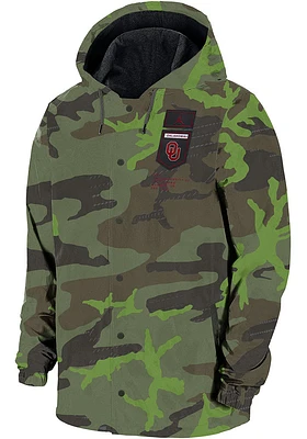 Nike Oklahoma Sooners Mens Olive Jordan Military Light Weight Jacket