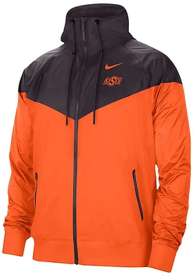 Nike Oklahoma State Cowboys Mens Orange Windrunner Light Weight Jacket