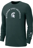 Nike Michigan State Spartans Green Sznl Graphic Long Sleeve T Shirt