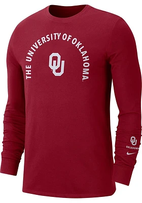Nike Oklahoma Sooners Crimson Sznl Graphic Long Sleeve T Shirt
