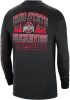 Nike Ohio State Buckeyes Black Max90 Tour Long Sleeve T Shirt