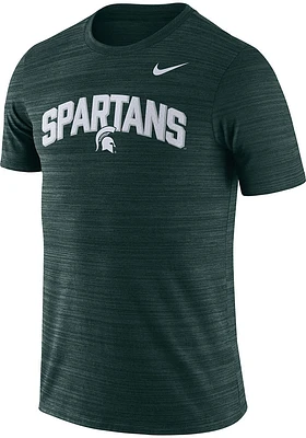 Nike Michigan State Spartans Team Issue Velocity Short Sleeve T Shirt