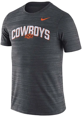 Nike Oklahoma State Cowboys Black Team Issue Velocity Short Sleeve T Shirt