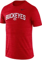 Nike Ohio State Buckeyes Red Team Issue Velocity Graphic Short Sleeve T Shirt