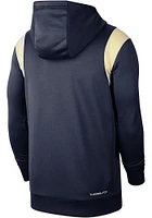 Nike Michigan Wolverines Mens Blue Team Issue Therma Hood