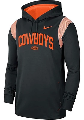 Nike Oklahoma State Cowboys Mens Black Team Issue Therma Hood