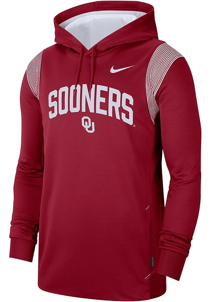 Nike Oklahoma Sooners Mens Crimson Team Issue Therma Hood