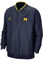 Nike Michigan Wolverines Mens Navy Blue Jordan Practice Pullover Jackets