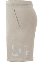 Nike Ohio State Buckeyes Mens White Campus Fleece Shorts