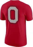 Nike Ohio State Buckeyes Red Campus Vault Back Short Sleeve T Shirt