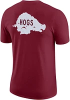 Nike Arkansas Razorbacks Crimson Campus Vault Back Short Sleeve T Shirt