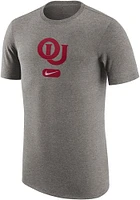 Nike Oklahoma Sooners Grey Campus DriFIT Tri Athletic Short Sleeve T Shirt