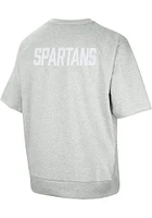 Nike Michigan State Spartans Grey DriFIT Cutoff Short Sleeve Hoods