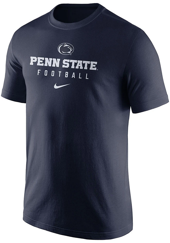 Nike Penn State Nittany Lions Navy Blue Team Issue Design Short Sleeve T Shirt