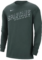 Nike Michigan State Spartans Green Max90 Slogan Long Sleeve T Shirt
