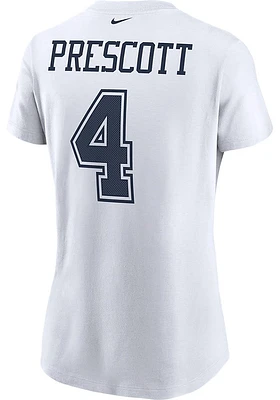 Dak Prescott Dallas Cowboys Womens White Player T-Shirt