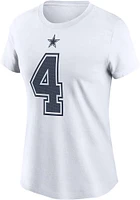 Dak Prescott Dallas Cowboys Womens White Player T-Shirt