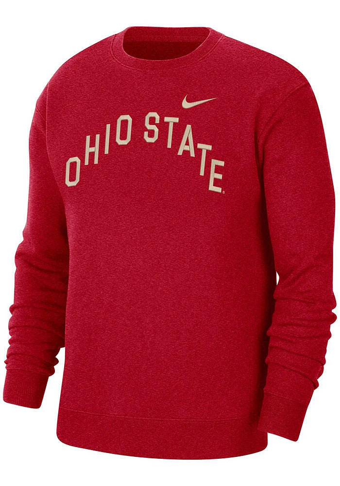 Nike Ohio State Buckeyes Mens Red NSW SB Long Sleeve Crew Sweatshirt