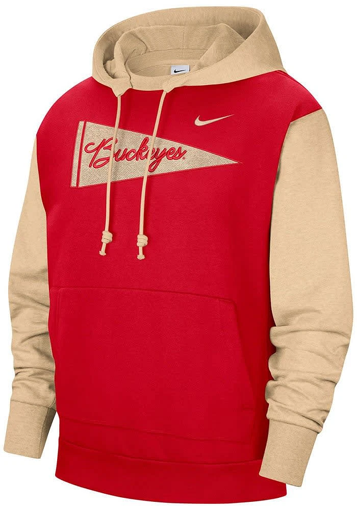 Nike Ohio State Buckeyes Mens Red Standard Issue Long Sleeve Hoodie