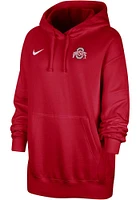 Nike Ohio State Buckeyes Womens Red Club Fleece Hooded Sweatshirt