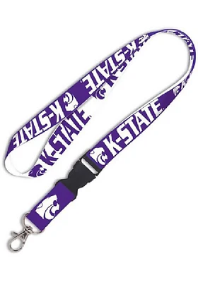K-State Wildcats 2 Color Buckle Purple Lanyard - Purple