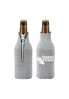 North Texas Mean Green Glitter Bottle Coolie - Silver