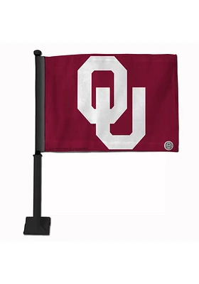 Oklahoma Sooners 11x14 Red Nylon Car Flag - Crimson