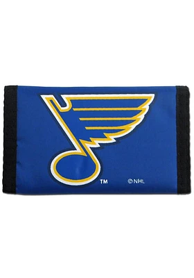St Louis Blues Nylon Mens Trifold Wallet