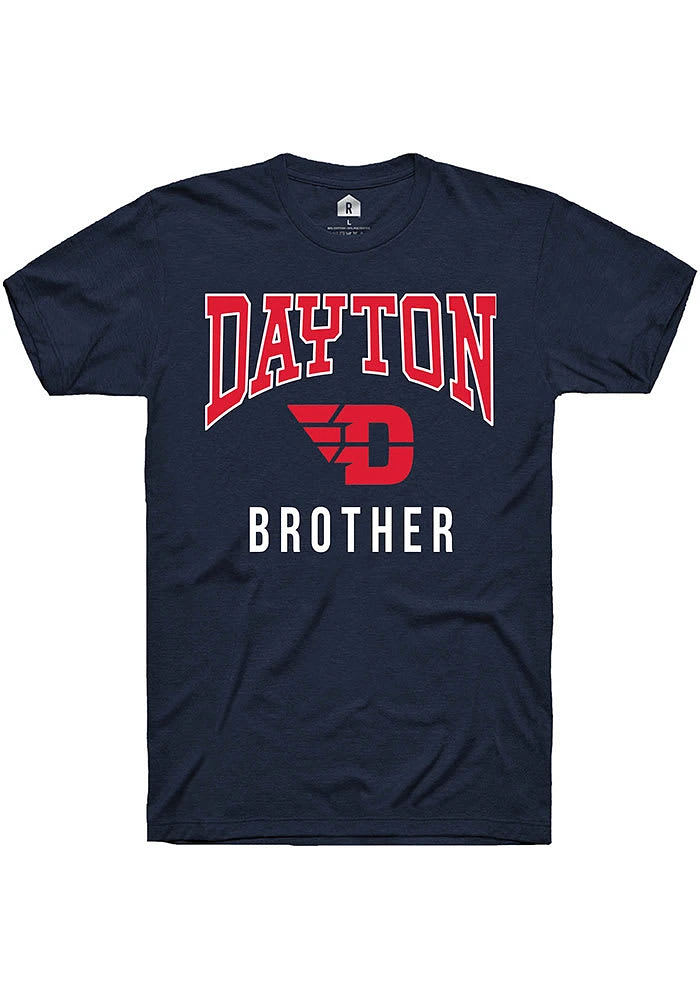 Rally Dayton Flyers Navy Blue Brother Short Sleeve Fashion T Shirt