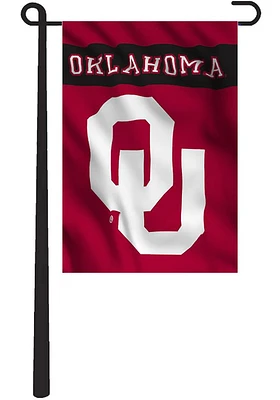 Oklahoma Sooners 13x18 Red, Black Garden Flag - Crimson