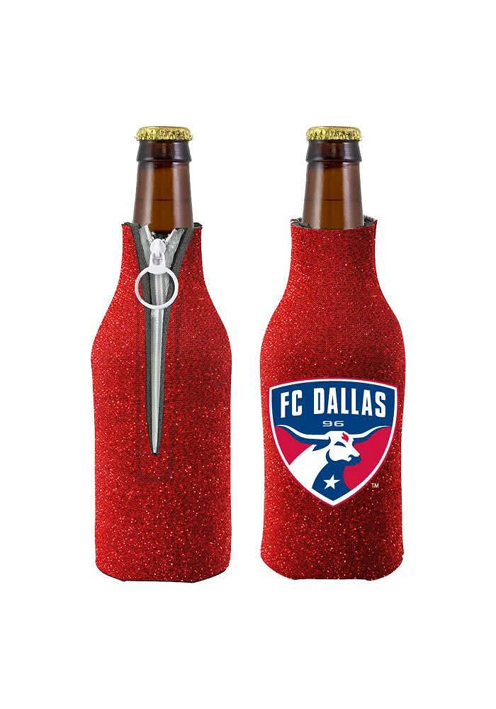 FC Dallas Red Glitter Bottle Coolie - Red