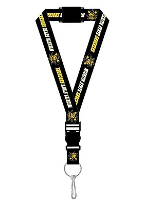 Wichita State Shockers Black Buckle Lanyard - Black