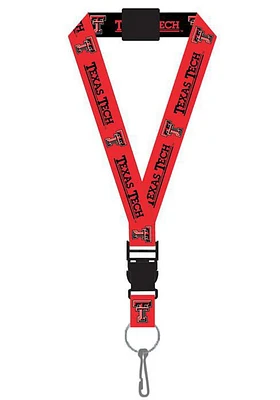 Texas Tech Red Raiders Red, black Reversible Buckle Lanyard - Red