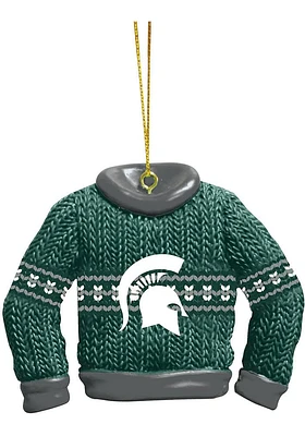 Michigan State Spartans Ugly Sweater Ornament - Green