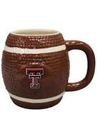 Texas Tech Red Raiders 15oz Sculpted Football Logo Mug Ceramic Mug - Brown