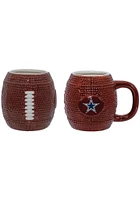 Dallas Cowboys 15oz Sculpted Football Logo Mug Ceramic Mug - Brown