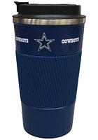 Dallas Cowboys 18oz SS Coffee Tumbler Silicone Wrap Stainless Steel Tumbler - Blue
