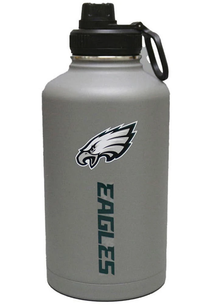 Philadelphia Eagles 64oz SS Laser Etched Logo Hydro Bottle Stainless Steel Bottle - Grey