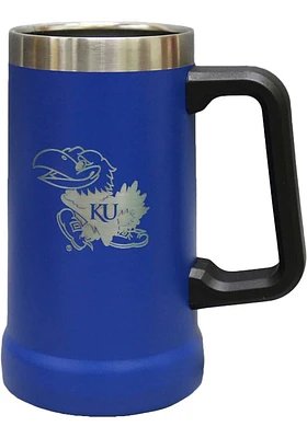 Kansas Jayhawks 24oz SS Team Color Stein Etched Logo Stainless Steel Tumbler - Blue