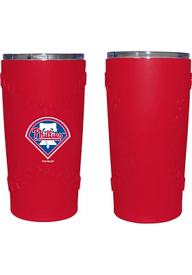 Philadelphia Phillies 20oz SS Tumbler Baseball Silicon Wrap Stainless Steel Tumbler - Red