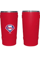 Philadelphia Phillies 20oz SS Tumbler Baseball Silicon Wrap Stainless Steel Tumbler - Red