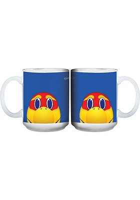 Kansas Jayhawks 15oz Mascot Ceramic Mug - Blue