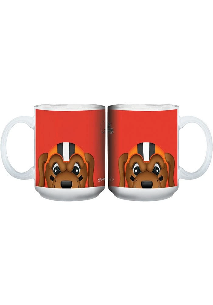 Cleveland Browns 15oz Mascot Ceramic Mug - Orange