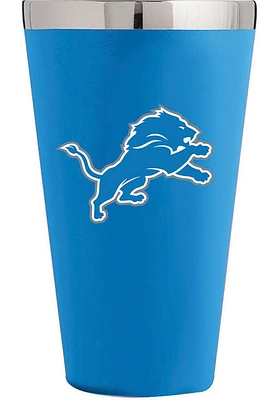 Detroit Lions 16 oz Matte Finish Stainless Steel Pint Stainless Steel Tumbler - Blue