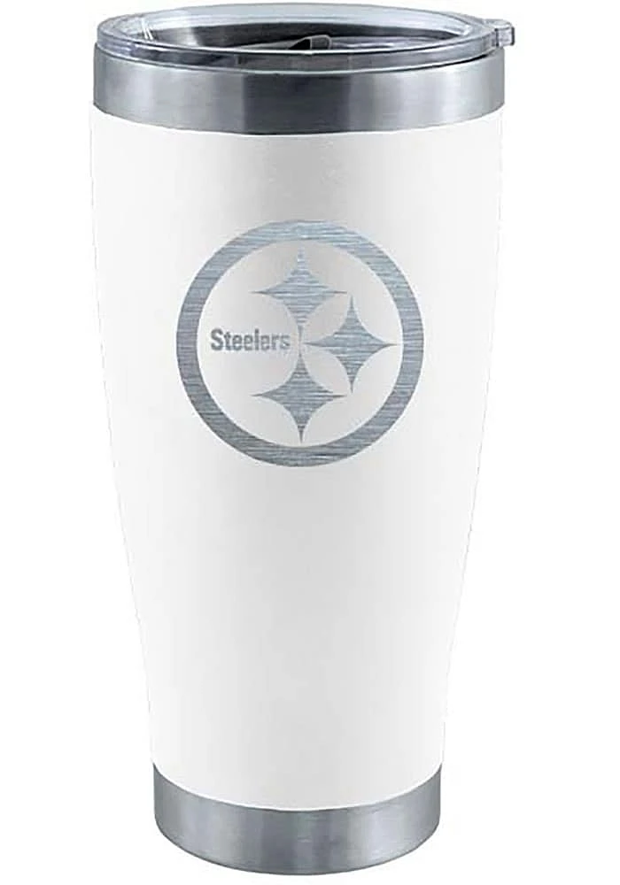 Pittsburgh Steelers 20 oz Laser Etched Stainless Steel Tumbler Stainless Steel Tumbler