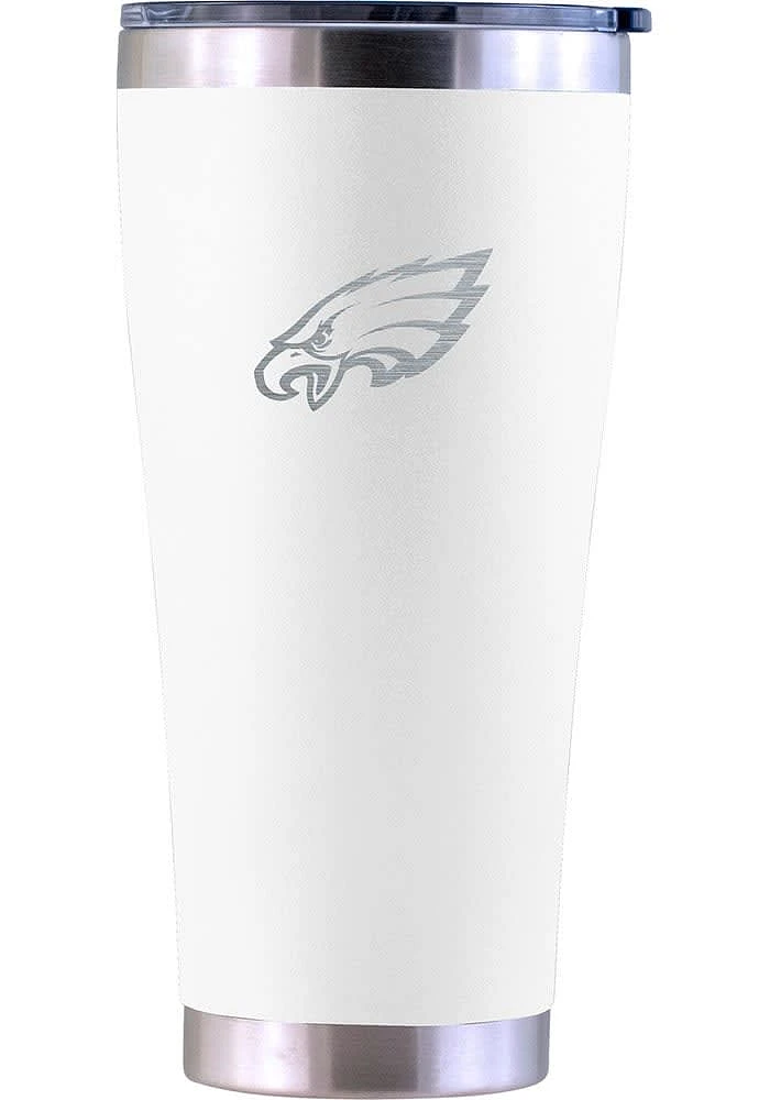 Philadelphia Eagles 30 oz Classic Crew Laser Etched Stainless Steel Tumbler - White