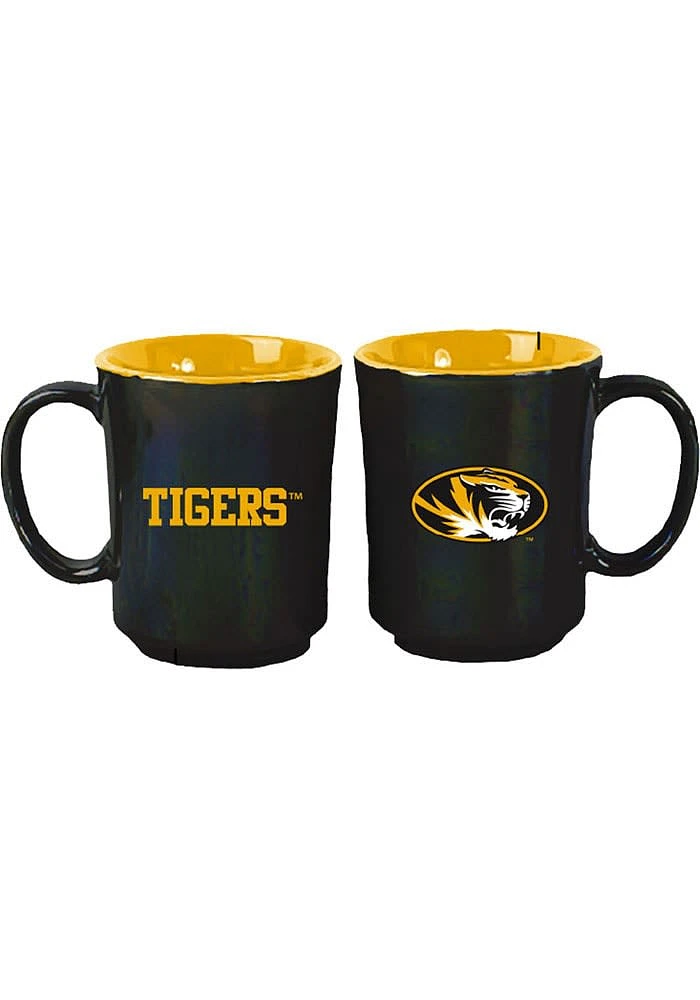 Missouri Tigers 15oz Iridescent Ceramic Mug - Black