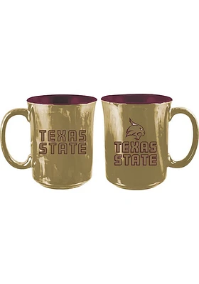 Texas State Bobcats 15oz Iridescent Ceramic Mug - Brown