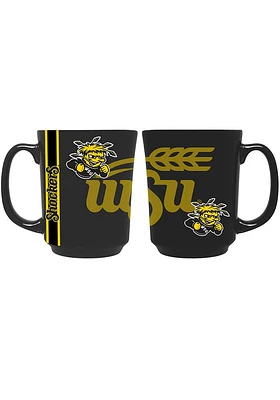 Wichita State Shockers 15oz Reflective Ceramic Mug - Black