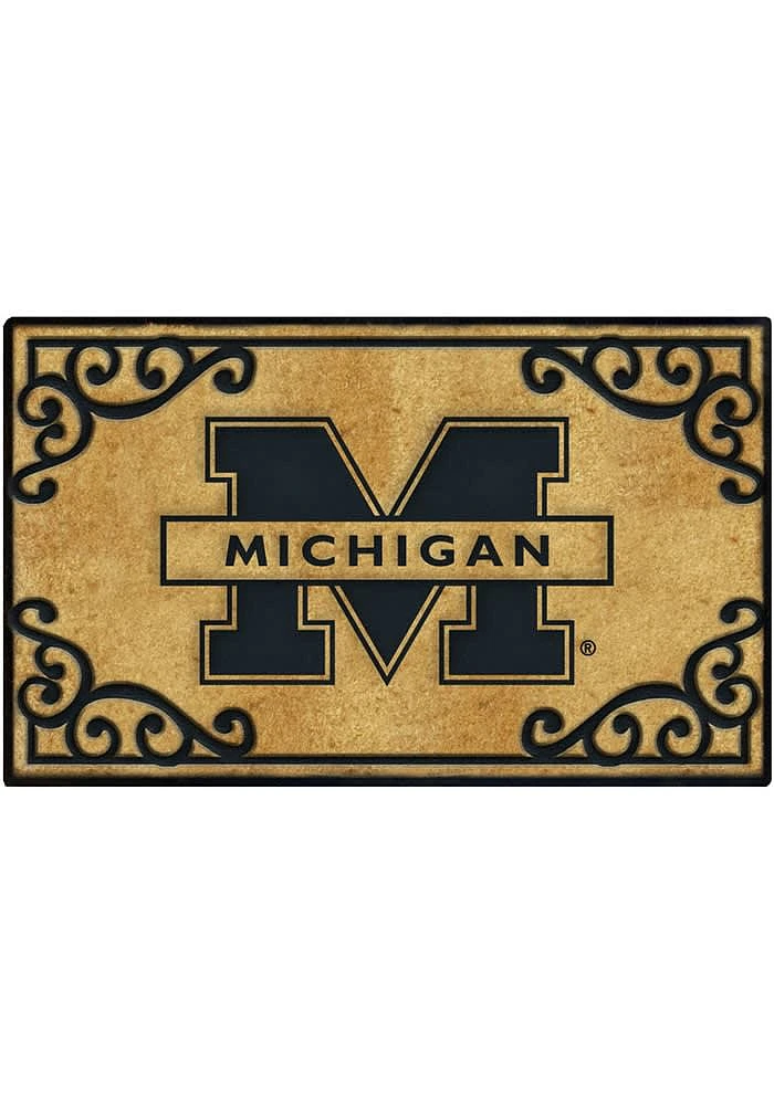 Michigan Wolverines Coir Fiber Door Mat